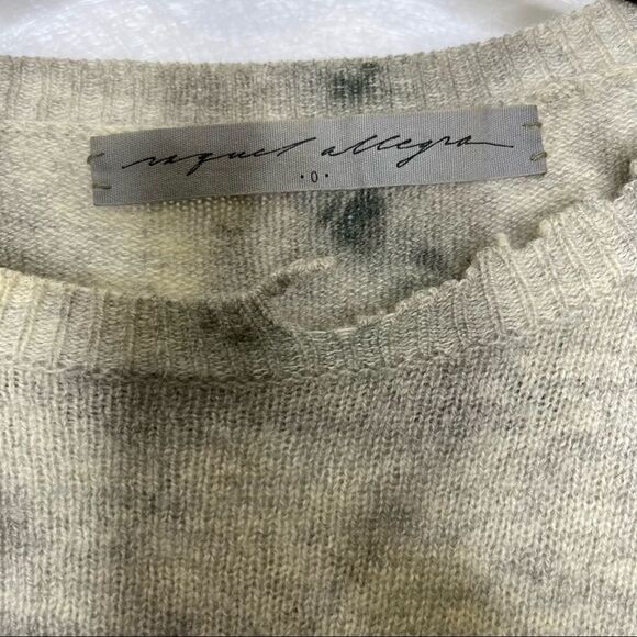 RAQUEL Allegra Distressed Cashmere Blend Pullover Tie Dye Sweater - Picture 2 of 6